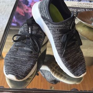 adidas Black and White Athletic Shoes